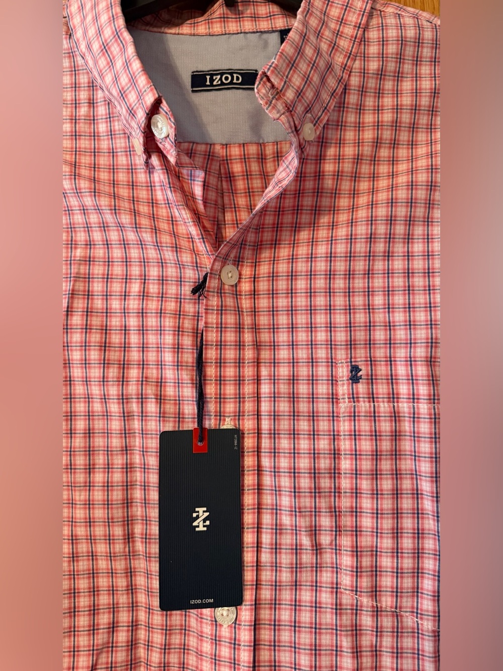Men’s Large Izod button down shirt. Breeze collection. New with tags $60.